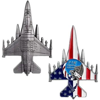 3D Aircraft Shaped F16 Fighting Falcon US Air Force Commemorative Coin Collector