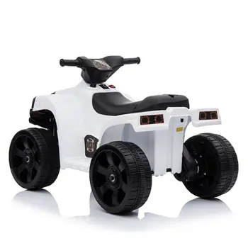 LED Kids Ride on Battery Powered ATV 4 Wheels White