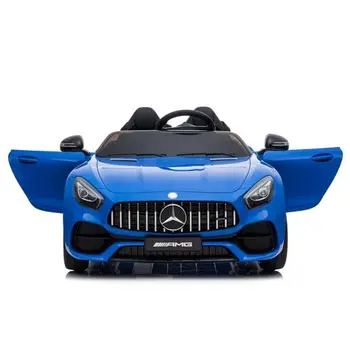 Remote Controlled Officially Licensed Benz GT Dual Drive 12V Car with Music for Kids Blue