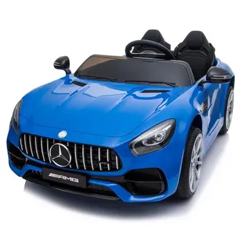 Remote Controlled Officially Licensed Benz GT Dual Drive 12V Car with Music for Kids Blue