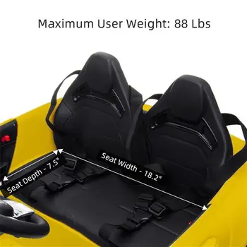 Remote Controlled Officially Licensed Benz GT Dual Drive 12V Car with Music for Kids Yellow