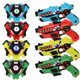 4 Packs Small Laser Machine Shot Laser Gun with Vest