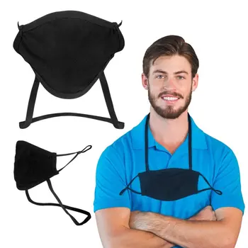 Pack of 1000 Custom Reusable Comfortable Black Cloth Face Mask with Neck Strap