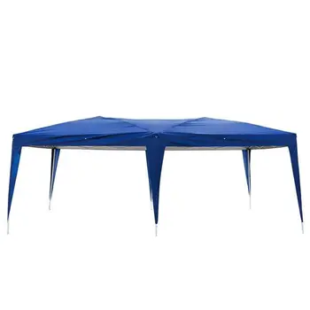 Outdoor Pop up Gazebo 3 x 6m Folding Tent Four Windows Blue