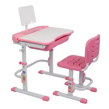 70cm Study Table and Chair for Toddlers with Lifting Method Pink