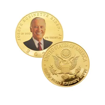 USA 2020 President Joe Biden MAGA Gold Plated Make America Great Again Coin