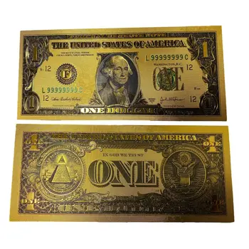 Set of 14  Commemorative Mega Billion 24K Gold Plated US Dollar Fake Banknotes Timeless Collection Protector Sold Separately