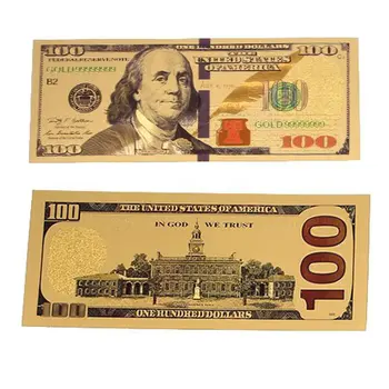 Set of 14  Commemorative Mega Billion 24K Gold Plated US Dollar Fake Banknotes Timeless Collection Protector Sold Separately