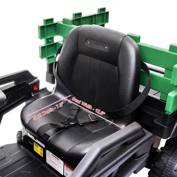 Childrens Car Off Road Vehicle Remote Control LED Lights Music USB 12V 4.5AH Green