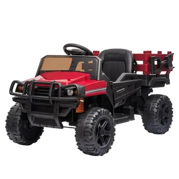 Childrens Car Off Road Vehicle Remote Control LED Lights Music USB 12V 4.5AH Red