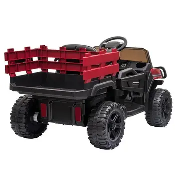 Childrens Car Off Road Vehicle Remote Control LED Lights Music USB 12V 4.5AH Red