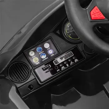 Childrens Car Remote Control LED Lights 12V 2.4GHZ Mica Black