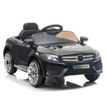 Childrens Car Remote Control LED Lights 12V 2.4GHZ Mica Black