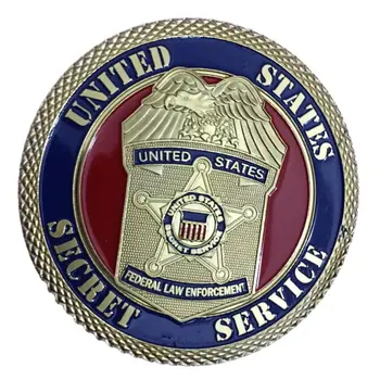 United States Secret Service Gold Plated Commemorative Coin