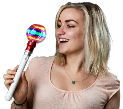 12 Inch Spinning Supersphere Magic Ball Wand