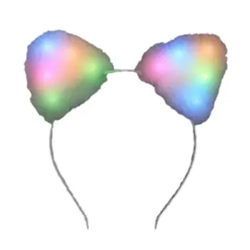 Multicolor LED Soft Cat Ears Headband