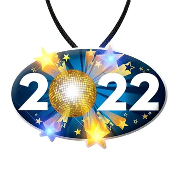 2022 Happy New Year Party Body Light Necklace