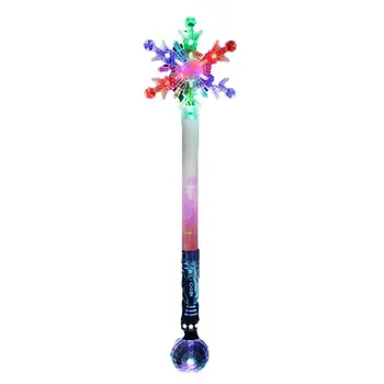 Light Up Snowflake Multicolor Wand with Huge Prism Ball
