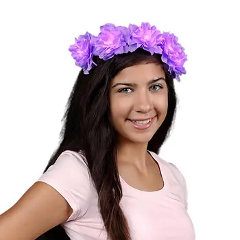 Light Up Perfect Bloom Purple Glowing Fairy Halo Crown