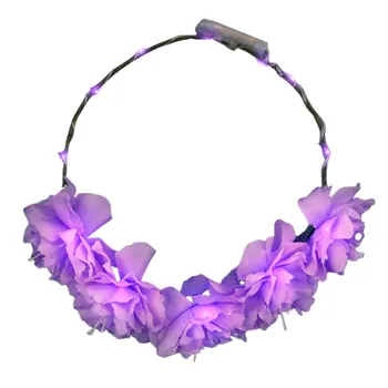 Light Up Perfect Bloom Purple Glowing Fairy Halo Crown