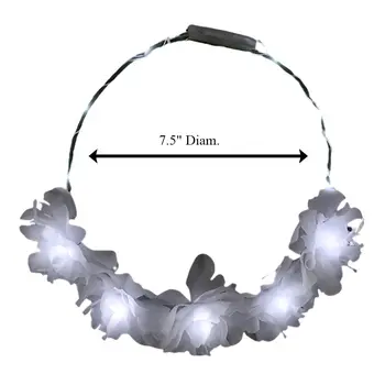 Light Up Floral Princess Cool White Fairy Halo Crown