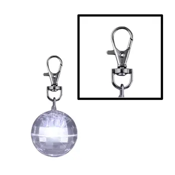 Light Up Projecting Disco Ball Backpack Pet Car Keychain White