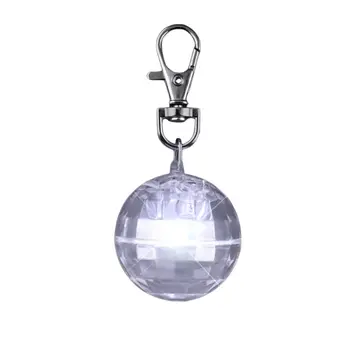 Light Up Projecting Disco Ball Backpack Pet Car Keychain White
