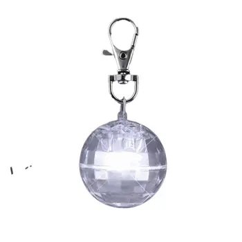 Light Up Projecting Disco Ball Backpack Pet Car Keychain White