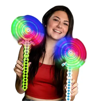 Light Up Mini Pixelated Windmill Wand Assorted Colors