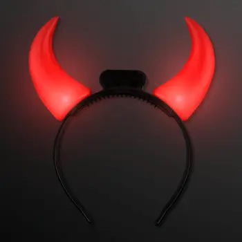 Large Light Up Devil Horns Red