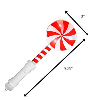 Light Up Peppermint Candy Cane Lollipop Wand