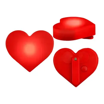 Light Up Flashing Red Heart Clip on Badge Body Light