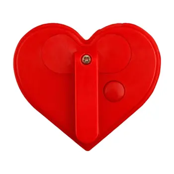 Light Up Flashing Red Heart Clip on Badge Body Light