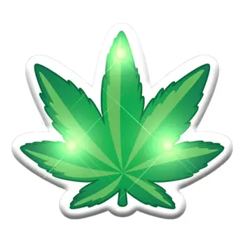 Light Up Pot Leaf Body Light Pin