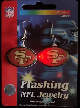 San Francisco 49ers NFL Officially Licensed Flashing Earrings