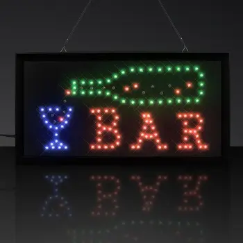 Light Up Retro Flashing Plug in Bar Vintage Sign