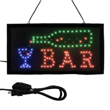 Light Up Retro Flashing Plug in Bar Vintage Sign