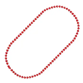 12 Pcs Unlit Mini Love Heart Opaque Bead Necklace