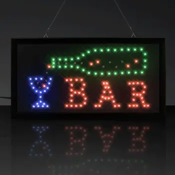 Light Up Retro Flashing Plug in Bar Vintage Sign