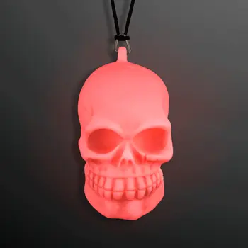Light Up Lanyard Flashing Skeleton Skull Charm