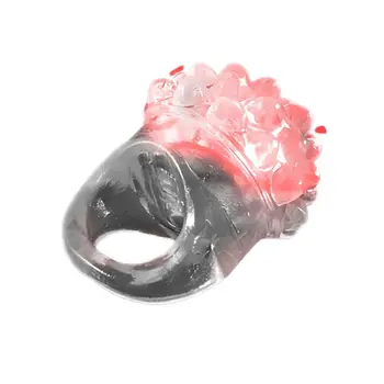Clear Silicone Soft Bubble Rings with Red LEDs