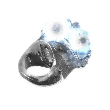 Clear Silicone Soft Bubble Rings with White LEDs