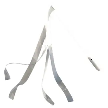 Light Up White Satin Ribbon Wand for Weddings