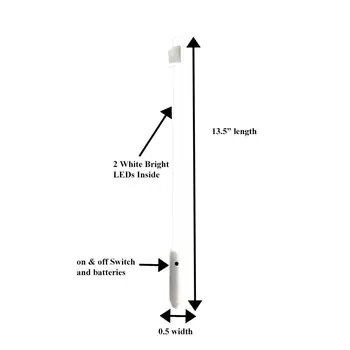 Light Up White Satin Ribbon Wand for Weddings