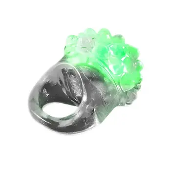 Clear Silicone Soft Bubble Rings with Green LEDs