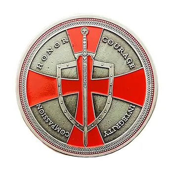 Knights Templar Crusader Shield Token Commemorative Religious Coin