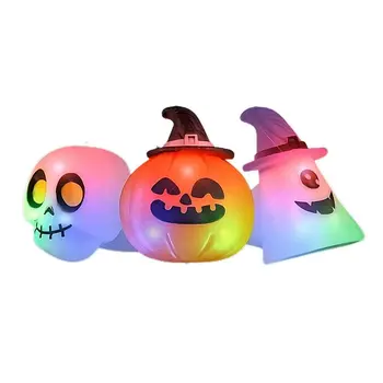 Soft Flashing Halloween Rings Assorted Pack of 24