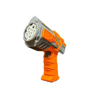 Light Up Bubble Blaster Toy Gun Assorted Blue White or Orange White