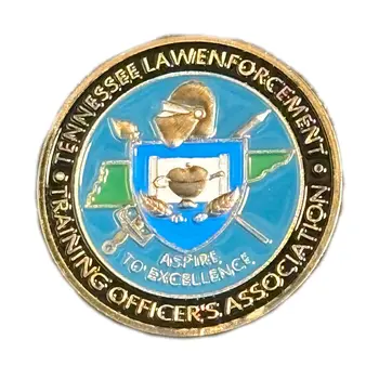 Tennessee Law Enforcement Training Officers Association Gold Plated Coin