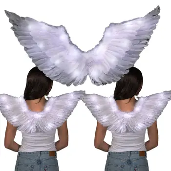 White Steady Lights Angel Fantasy Wings
